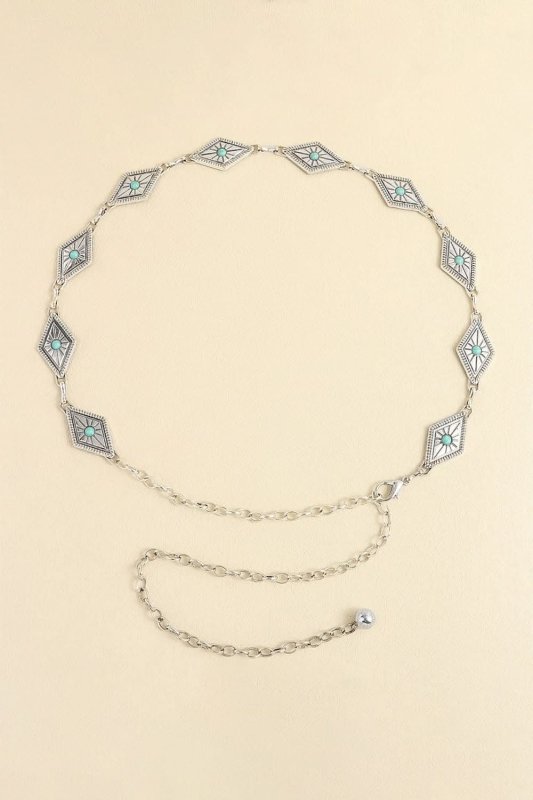 Women's Vintage Turquoise Statement Belt - ShalayeFashion