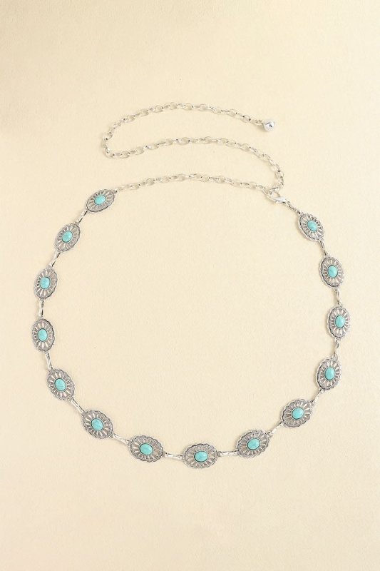 Women's Vintage Turquoise Statement Belt - ShalayeFashion