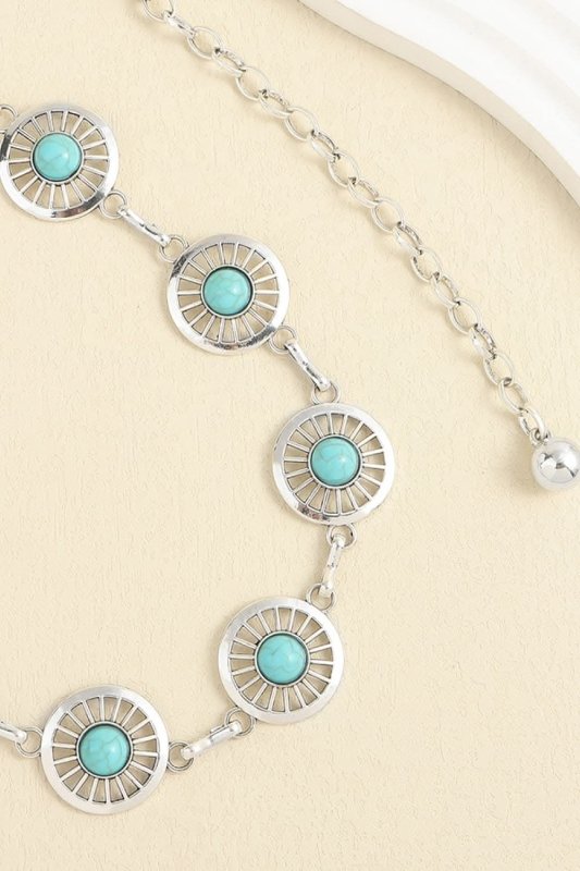 Women's Vintage Turquoise Statement Belt - ShalayeFashion