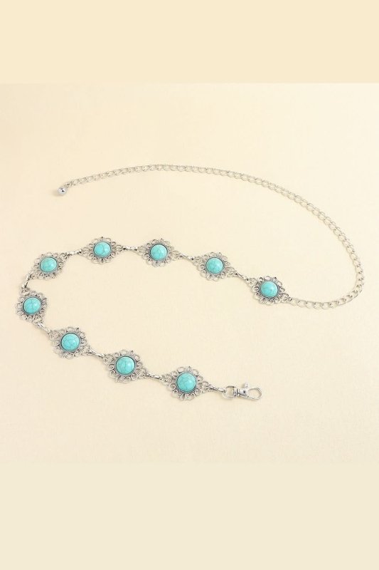 Women's Vintage Turquoise Statement Belt - ShalayeFashion