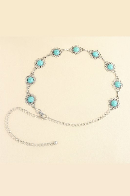 Women's Vintage Turquoise Statement Belt - ShalayeFashion