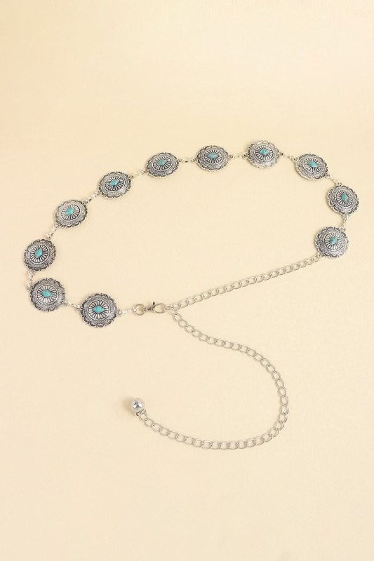 Women's Vintage Turquoise Statement Belt - ShalayeFashion