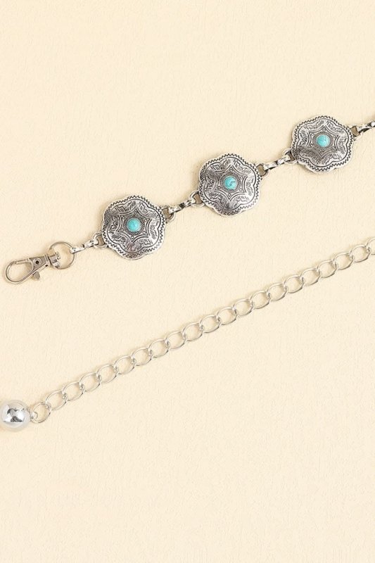 Women's Vintage Turquoise Statement Belt - ShalayeFashion