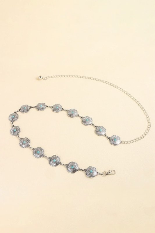 Women's Vintage Turquoise Statement Belt - ShalayeFashion