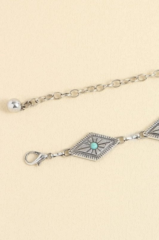 Women's Vintage Turquoise Statement Belt - ShalayeFashion
