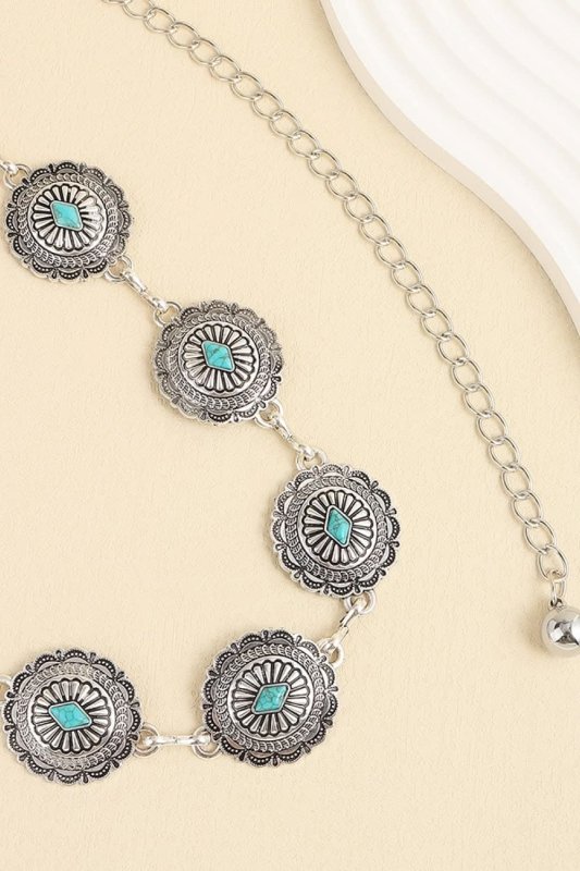 Women's Vintage Turquoise Statement Belt - ShalayeFashion