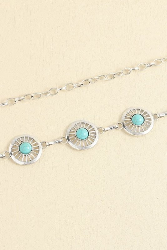 Women's Vintage Turquoise Statement Belt - ShalayeFashion