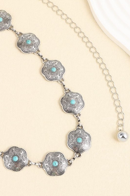 Women's Vintage Turquoise Statement Belt - ShalayeFashion