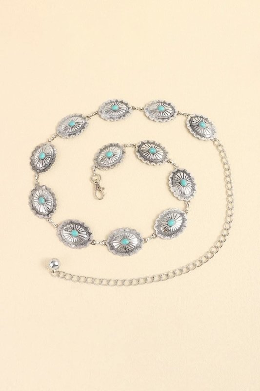 Women's Vintage Turquoise Statement Belt - ShalayeFashion