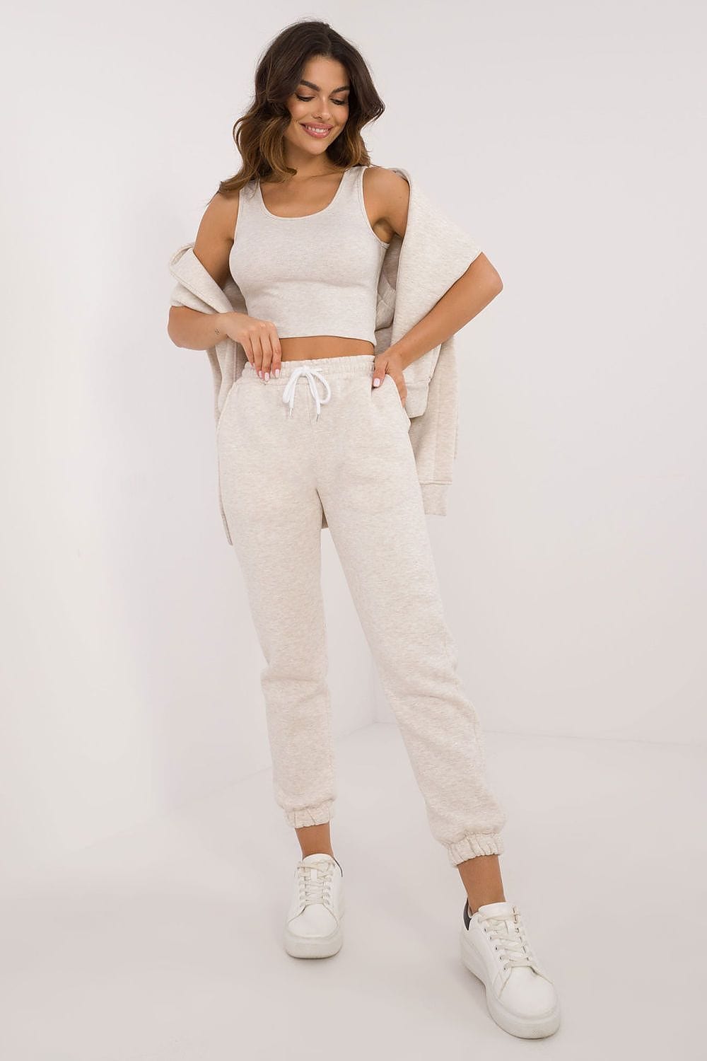 Women’s Warm Three Piece Melange Set - ShalayeFashion