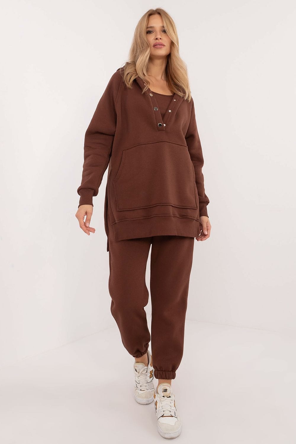 Women’s Warm Three Piece Melange Set - ShalayeFashion