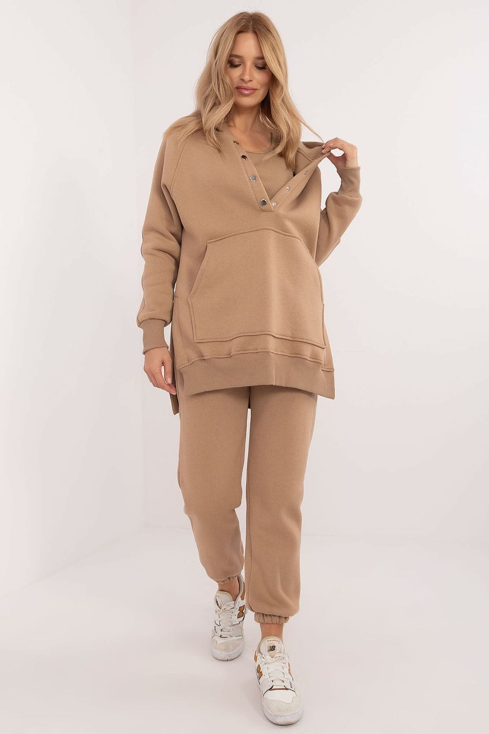 Women’s Warm Three Piece Melange Set - ShalayeFashion