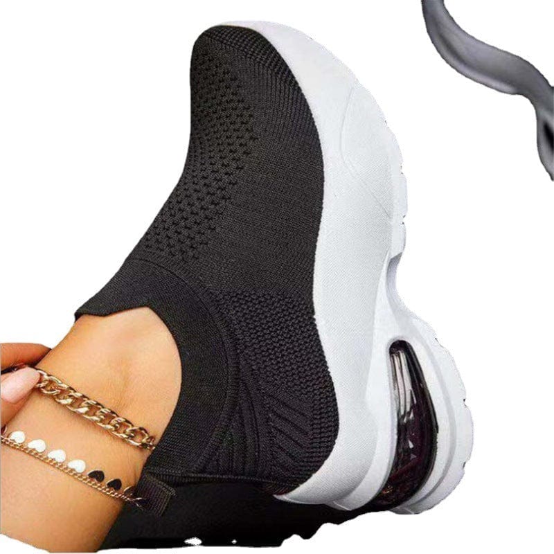 Women’s White Casual Sock Sneakers - ShalayeFashion
