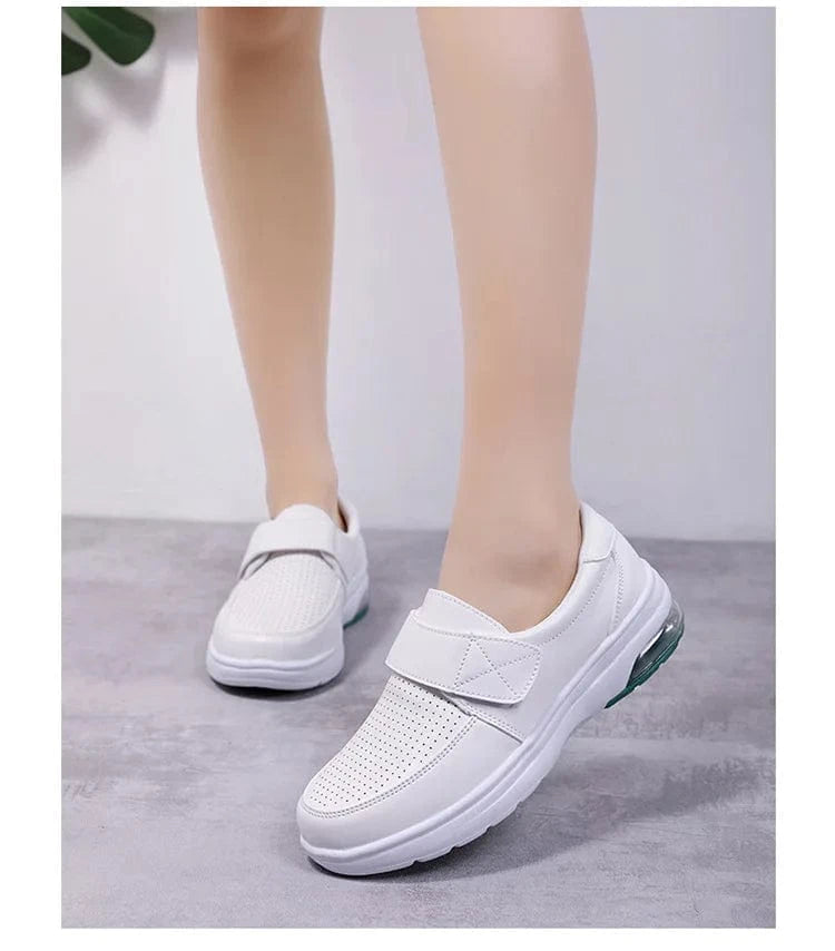 Women’s White Platform Slip - On Loafers - ShalayeFashion