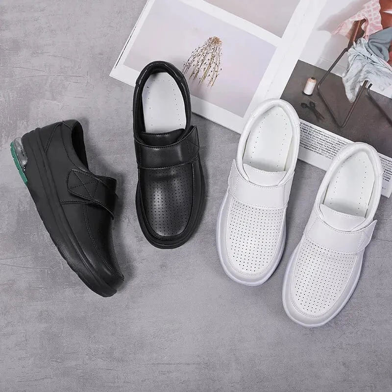 Women’s White Platform Slip - On Loafers - ShalayeFashion