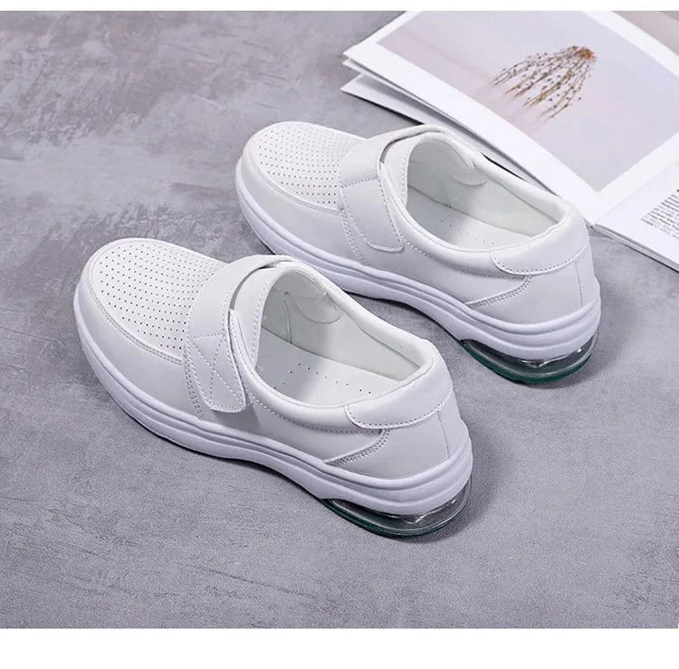 Women’s White Platform Slip - On Loafers - ShalayeFashion