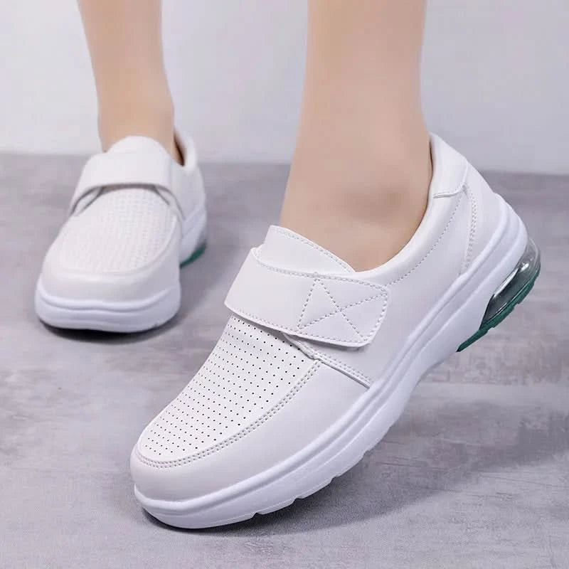 Women’s White Platform Slip - On Loafers - ShalayeFashion
