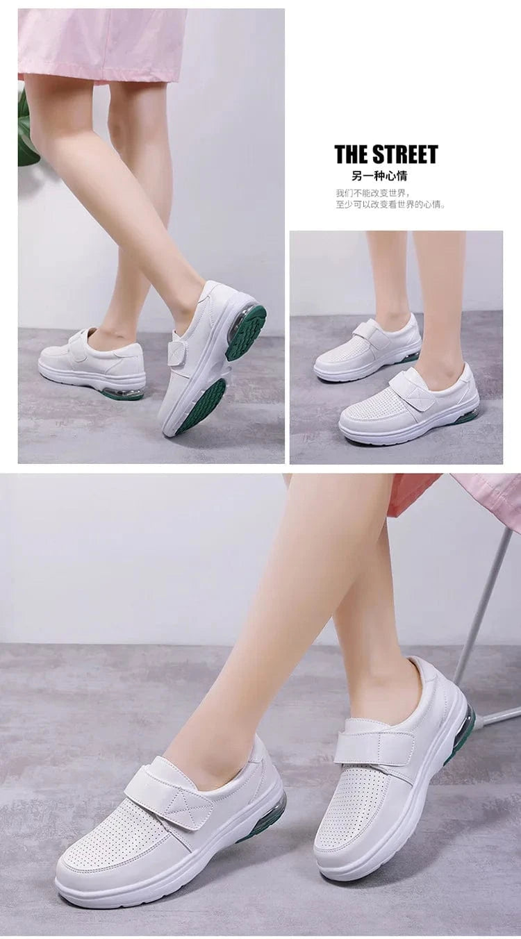 Women’s White Platform Slip - On Loafers - ShalayeFashion