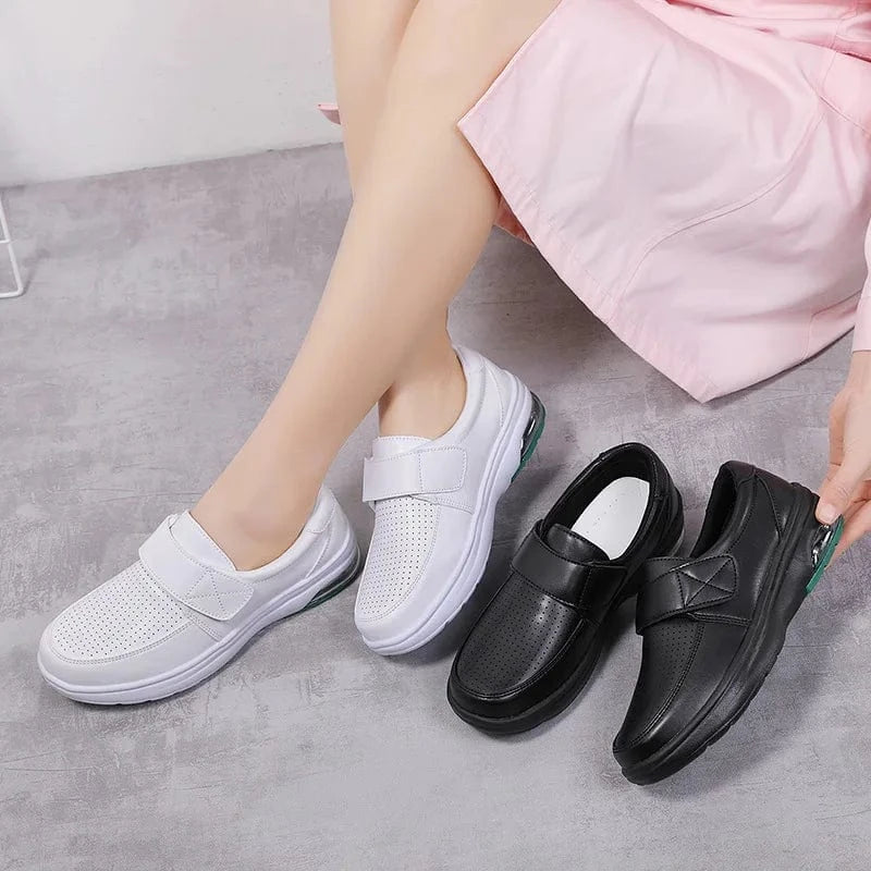 Women’s White Platform Slip - On Loafers - ShalayeFashion