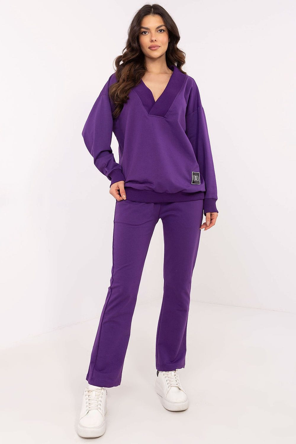 Women’s Wrap Neckline Casual Outfit Set - ShalayeFashion