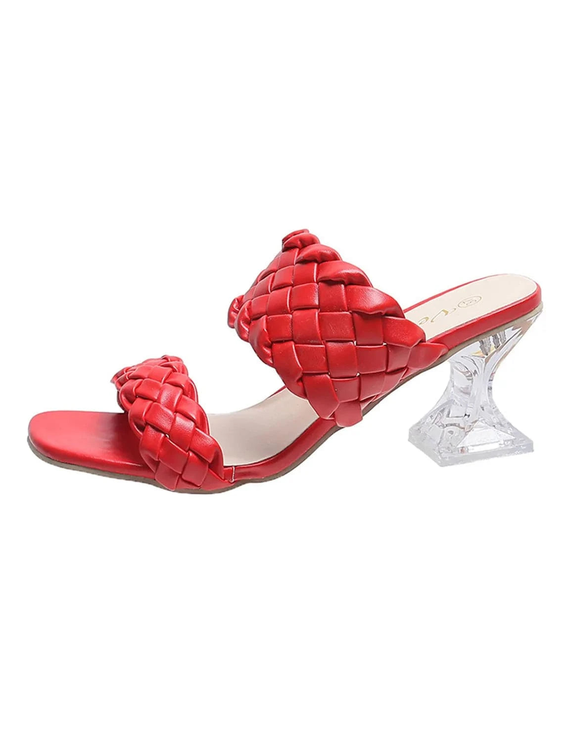 Woven Pattern Double Strap Sandals - ShalayeFashion