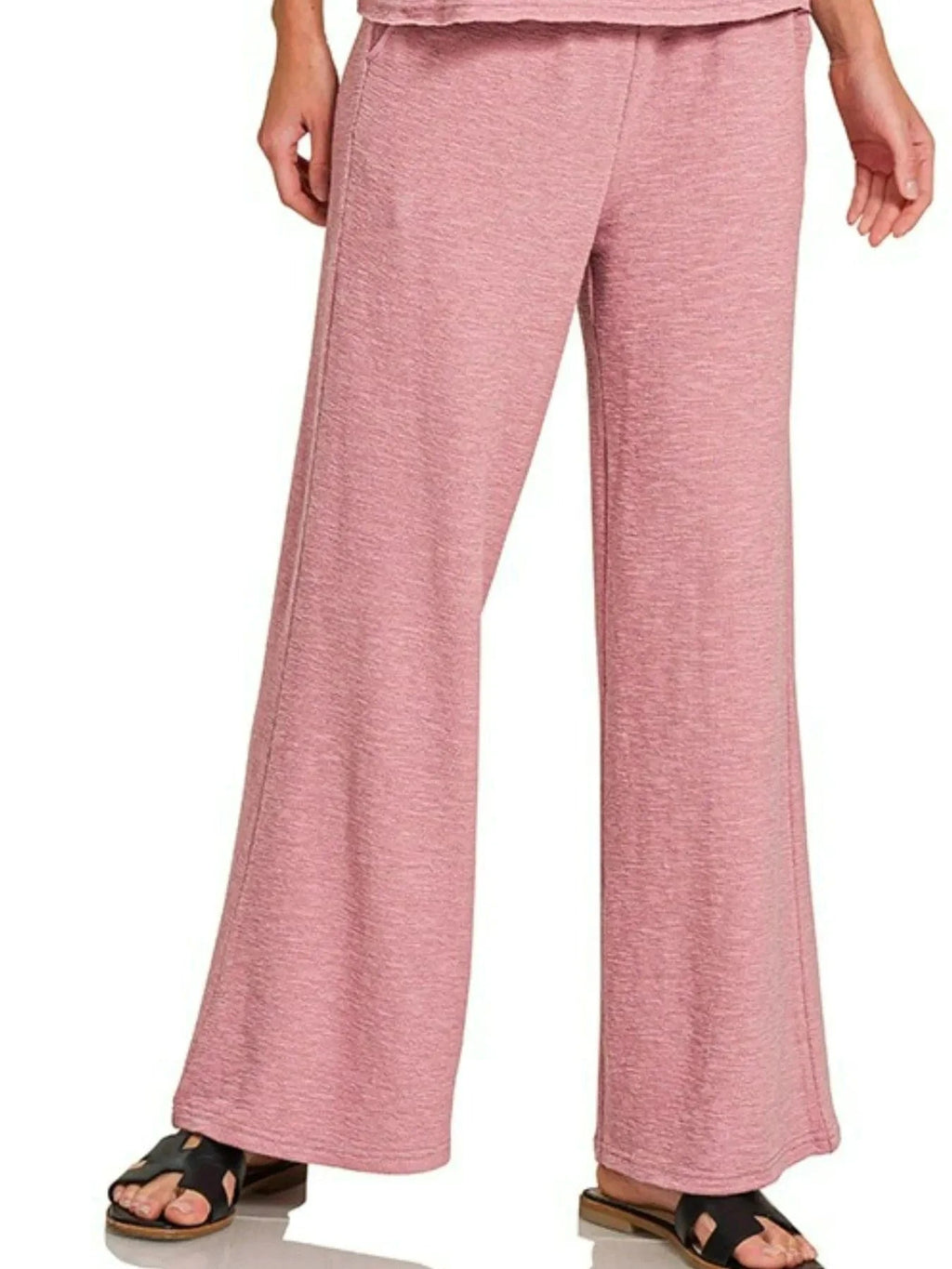 Zenana Cotton Slub Tank and Pants Set - ShalayeFashion