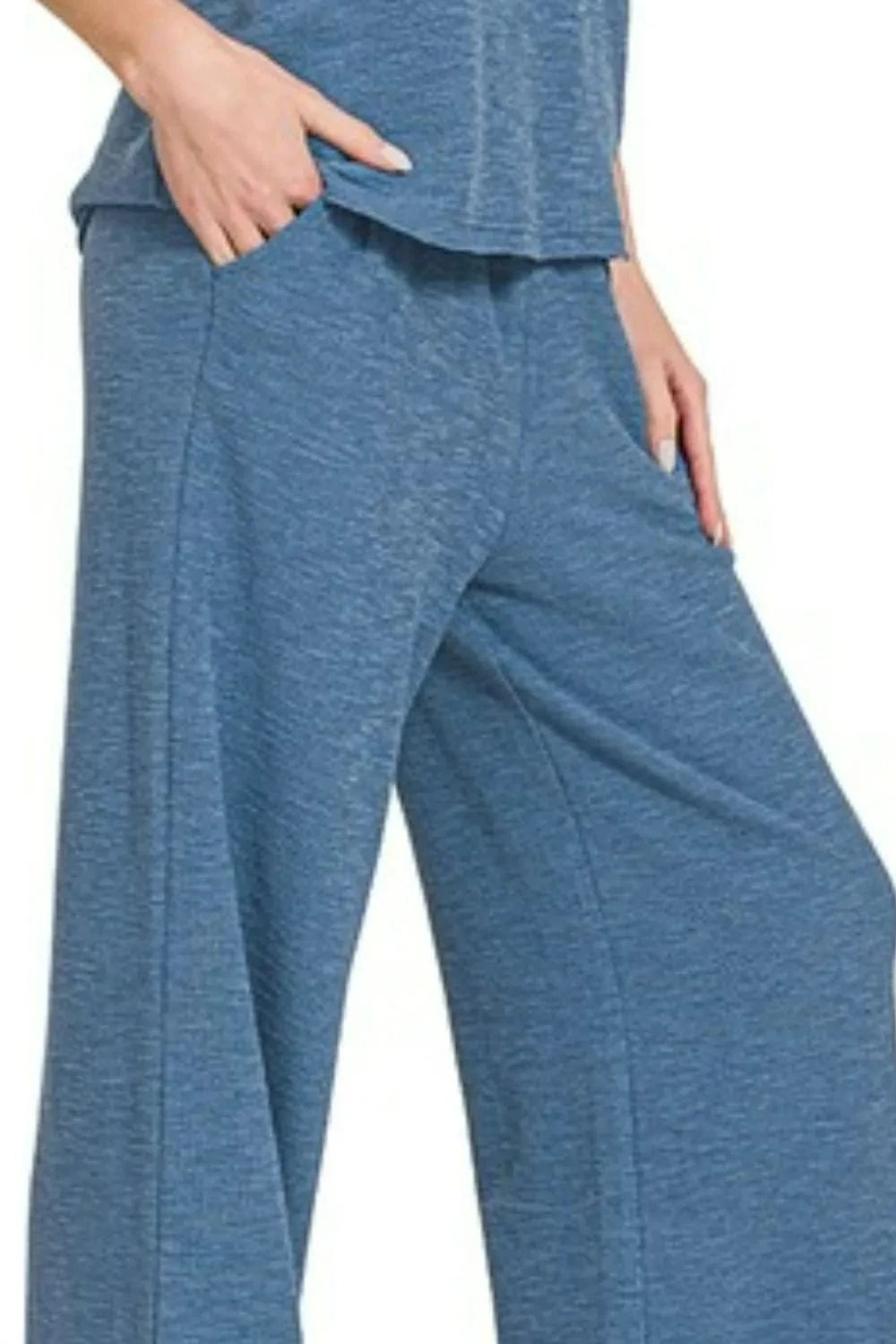Zenana Cotton Slub Tank & Pants Set - ShalayeFashion