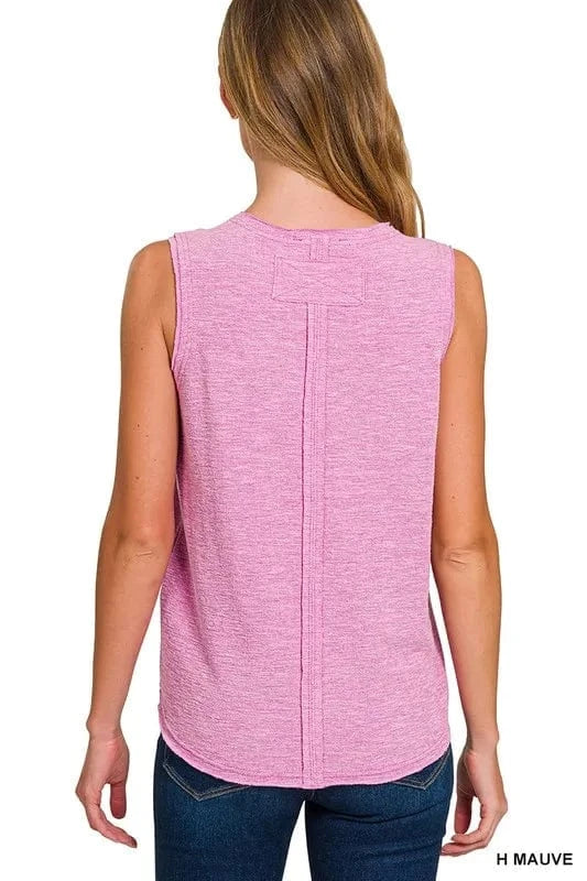 Zenana Cotton Slub Tank & Pants Set - ShalayeFashion