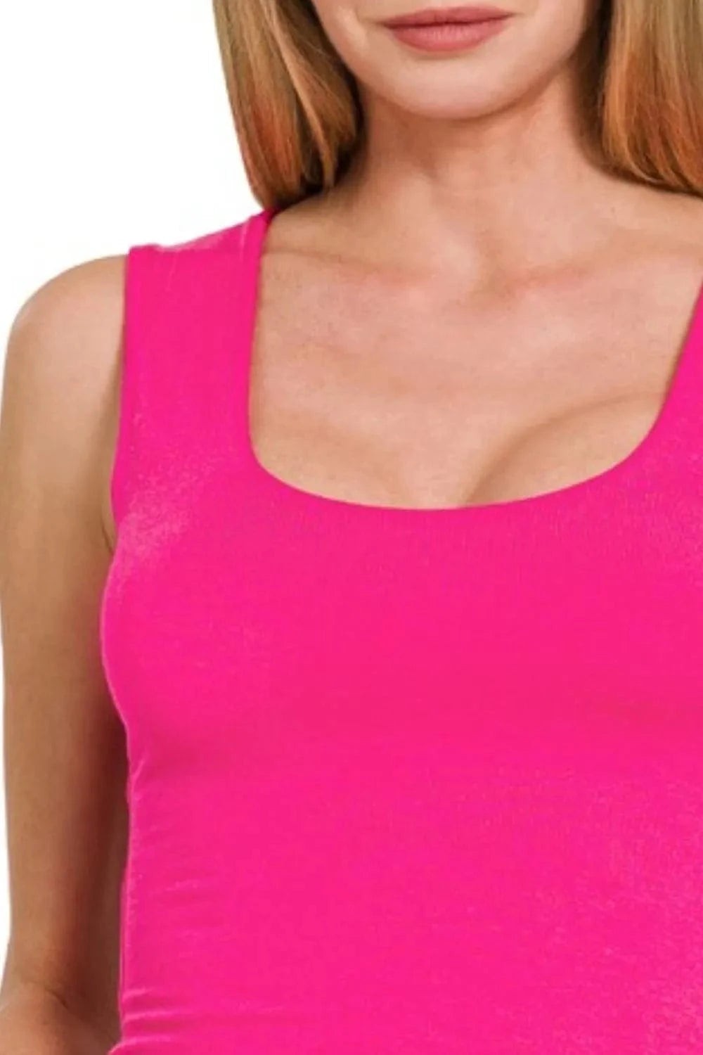 Zenana Double Layered Cropped Tank Top - ShalayeFashion