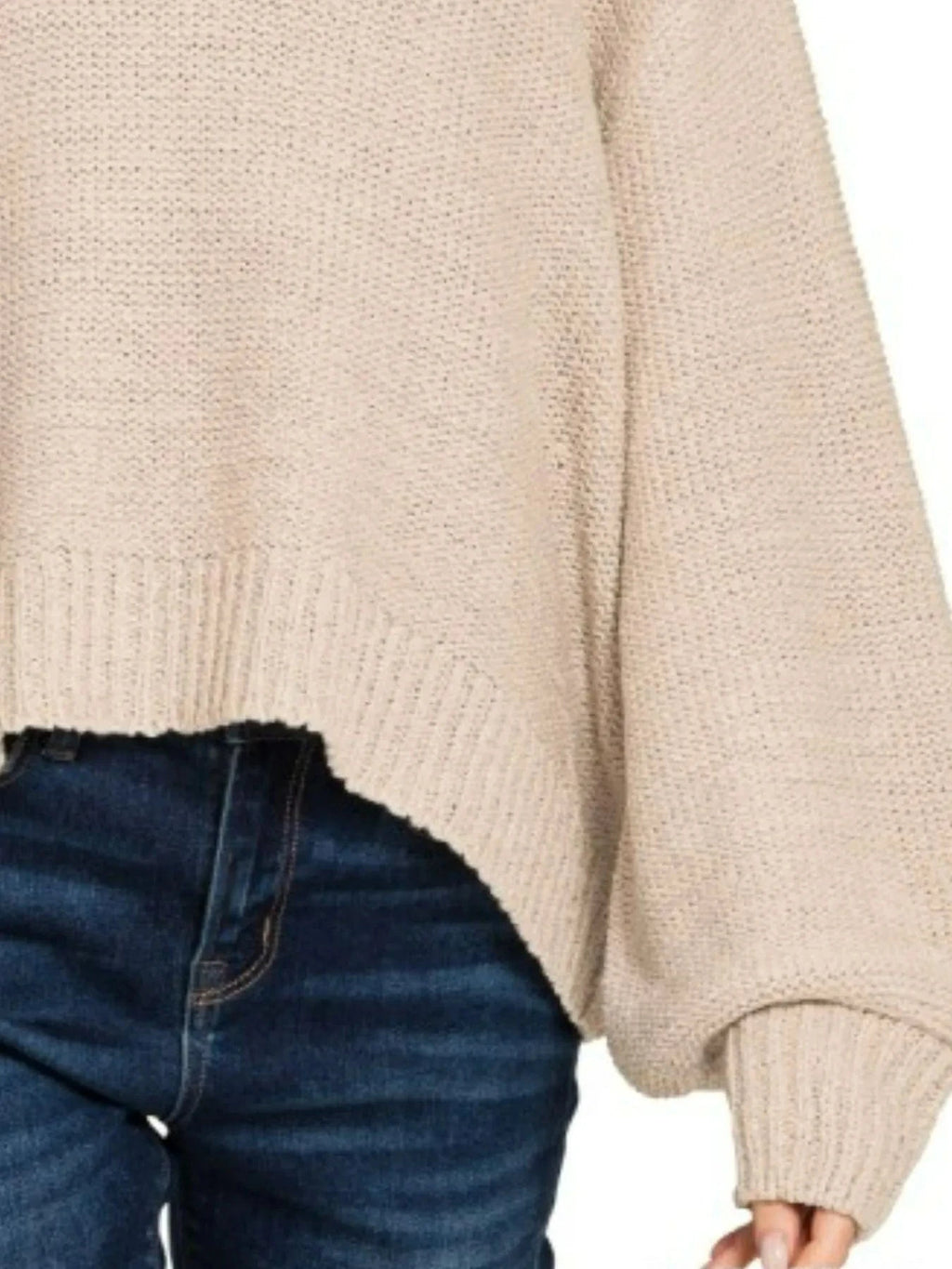Zenana Oversized Baloon Sleeve Sweater - ShalayeFashion