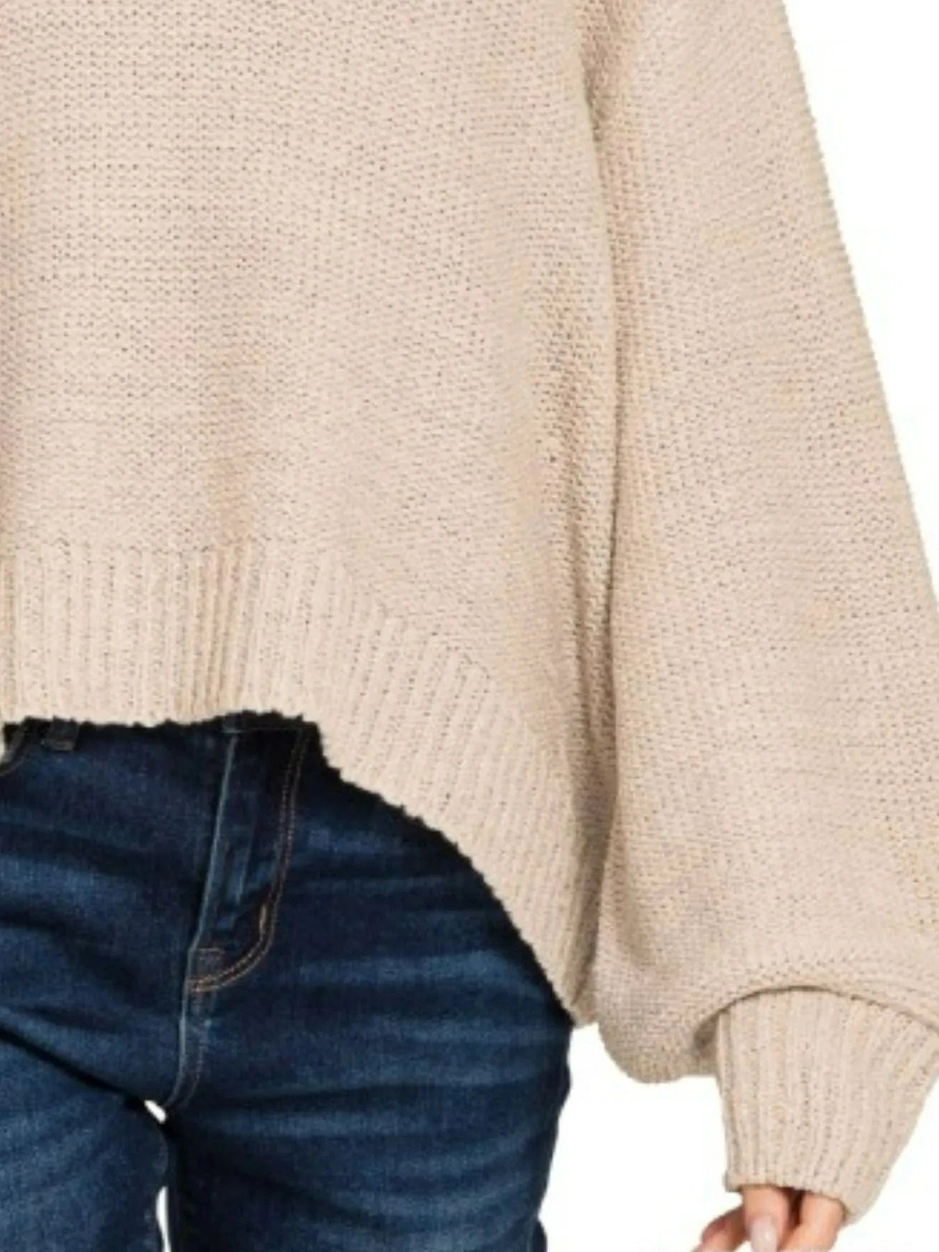 Zenana Oversized Baloon Sleeve Sweater - ShalayeFashion