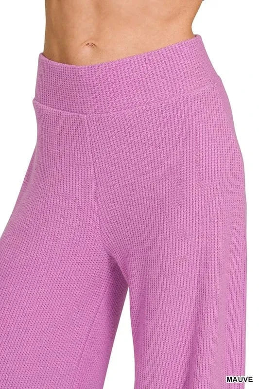 Zenana Rolled Sleeve Top and Pants Sweater Set - ShalayeFashion