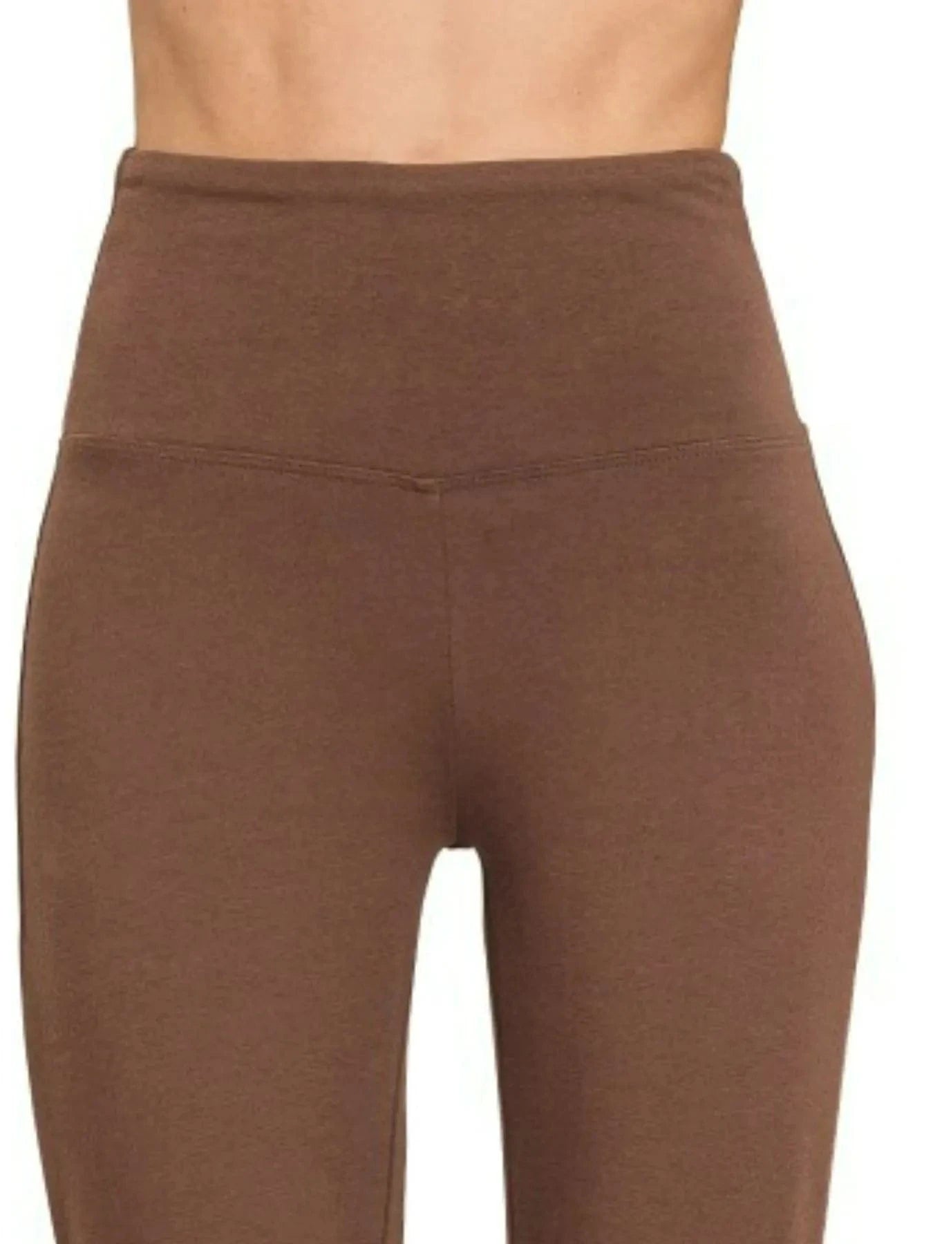 Zenana Wide Waistband Yoga Flare Pants - ShalayeFashion