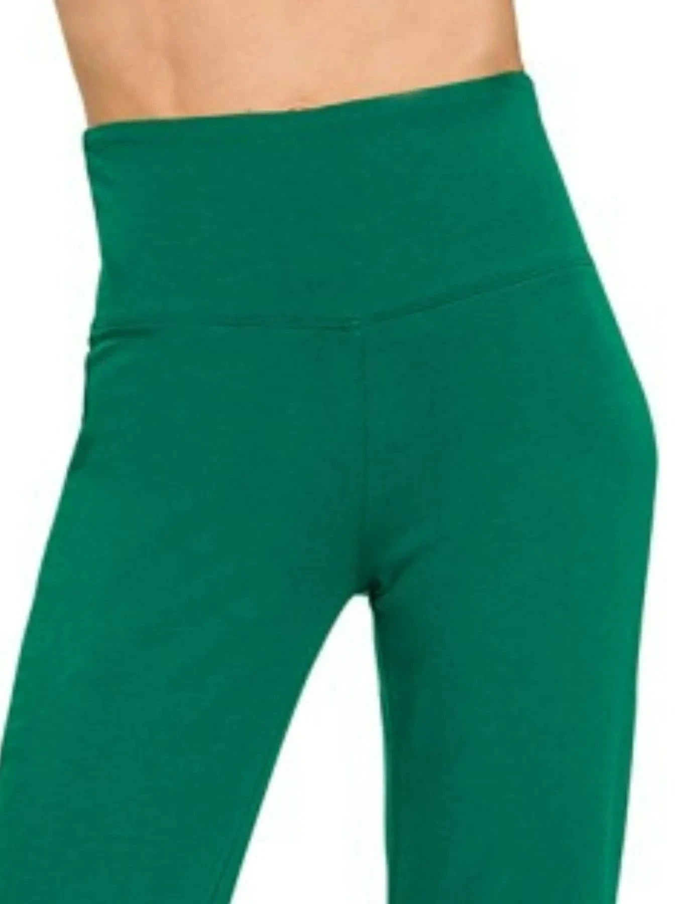 Zenana Wide Waistband Yoga Flare Pants - ShalayeFashion