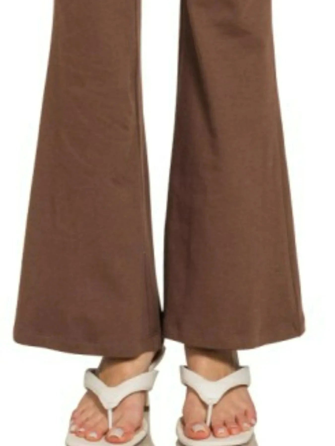 Zenana Wide Waistband Yoga Flare Pants - ShalayeFashion