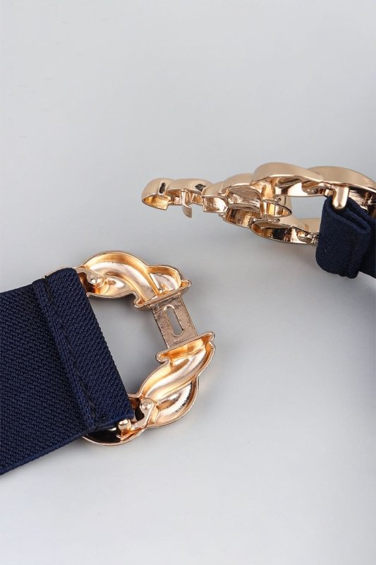 Zinc Alloy Buckle Elastic Belt - ShalayeFashion