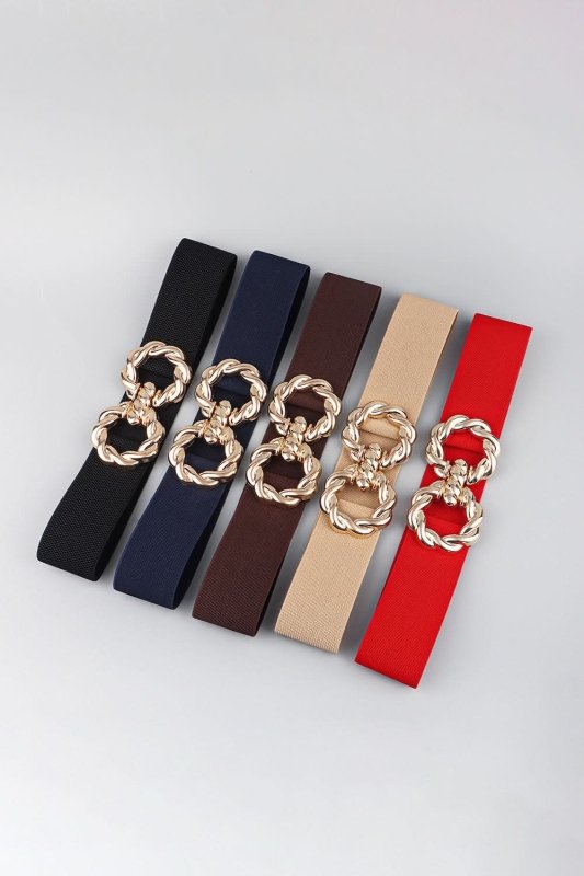 Zinc Alloy Buckle Elastic Belt - ShalayeFashion