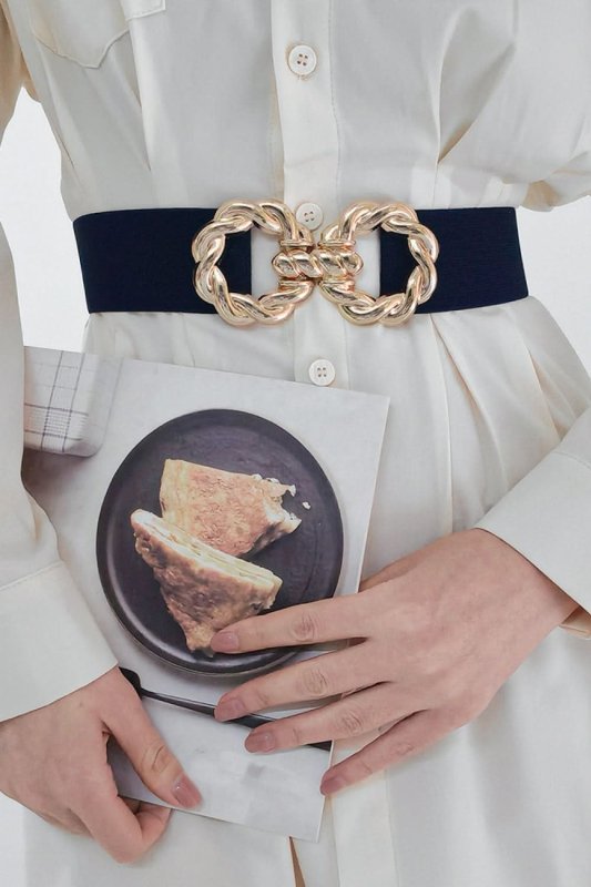 Zinc Alloy Buckle Elastic Belt - ShalayeFashion