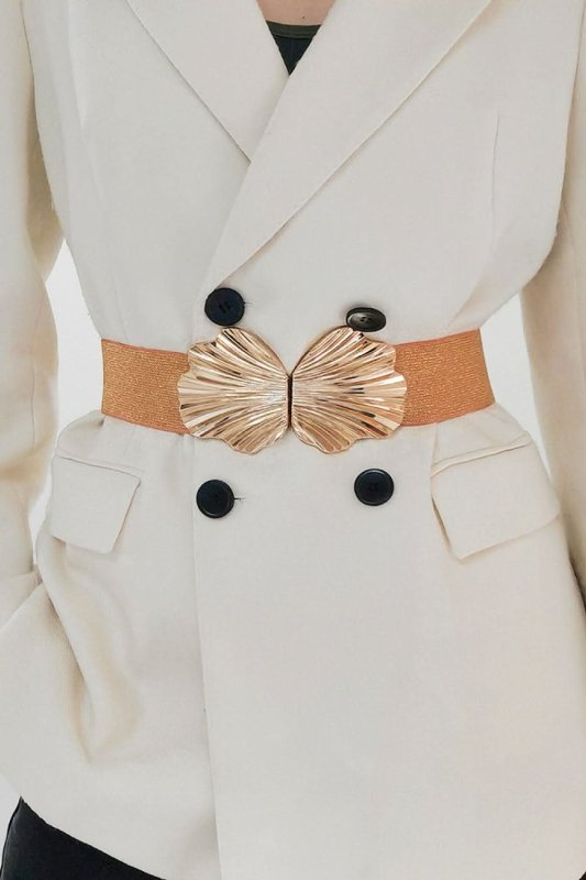 Zinc Alloy Buckle Elastic Belt - ShalayeFashion