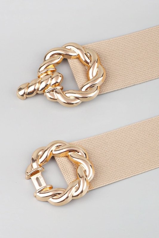 Zinc Alloy Buckle Elastic Belt - ShalayeFashion