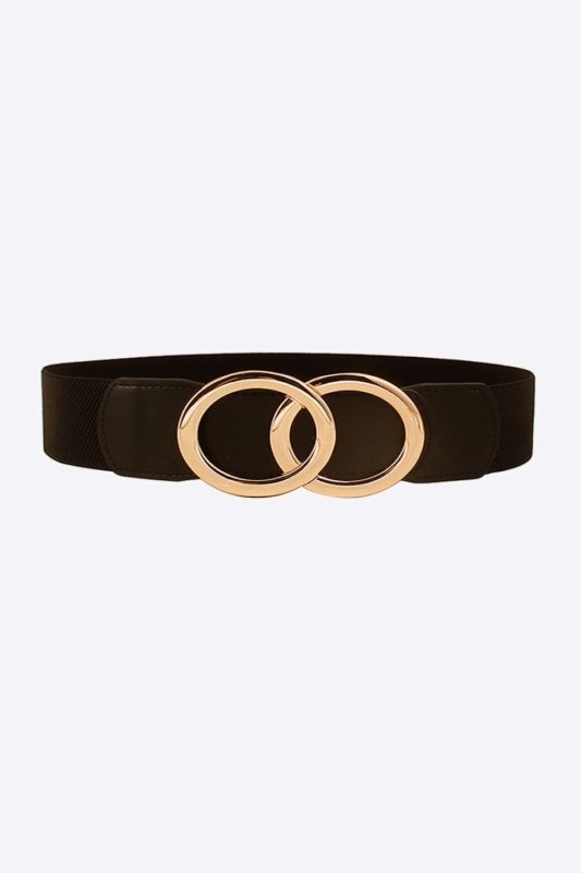 Zinc Alloy Buckle Elastic PU Belt - ShalayeFashion