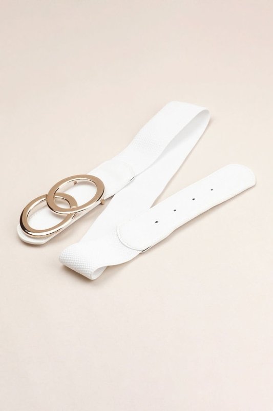 Zinc Alloy Buckle Elastic PU Belt - ShalayeFashion