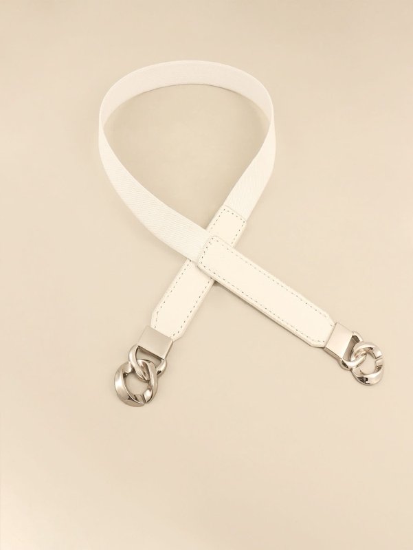 Zinc Alloy Buckle Elastic PU Belt - ShalayeFashion