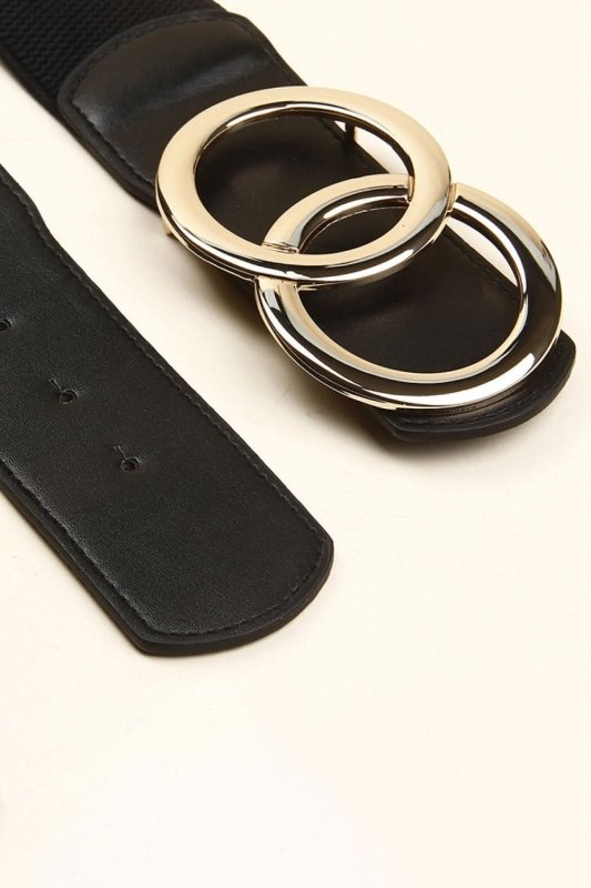 Zinc Alloy Buckle Elastic PU Belt - ShalayeFashion
