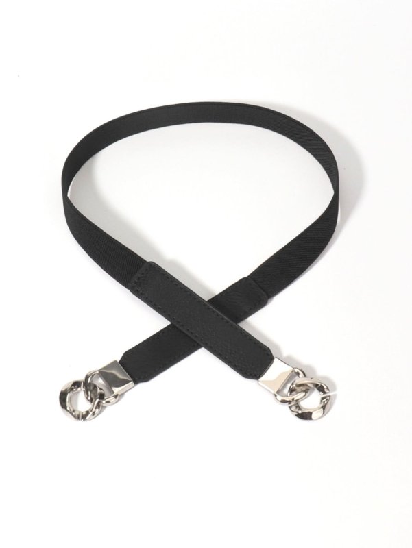 Zinc Alloy Buckle Elastic PU Belt - ShalayeFashion
