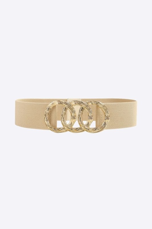 Zinc Alloy Buckle Elastic Wide Belt - ShalayeFashion