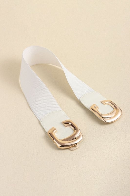 Zinc Alloy Buckle Elastic Wide Belt - ShalayeFashion