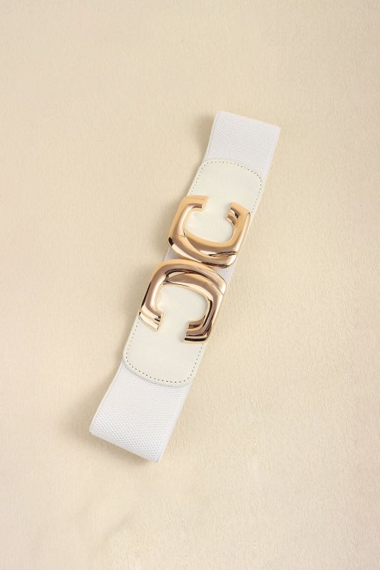 Zinc Alloy Buckle Elastic Wide Belt - ShalayeFashion