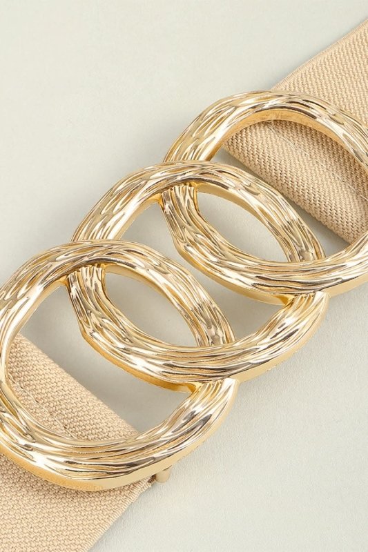 Zinc Alloy Buckle Elastic Wide Belt - ShalayeFashion