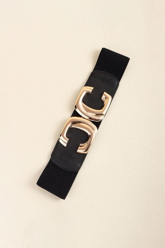 Zinc Alloy Buckle Elastic Wide Belt - ShalayeFashion